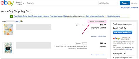 ebay request total from seller|buying from canada ebay.